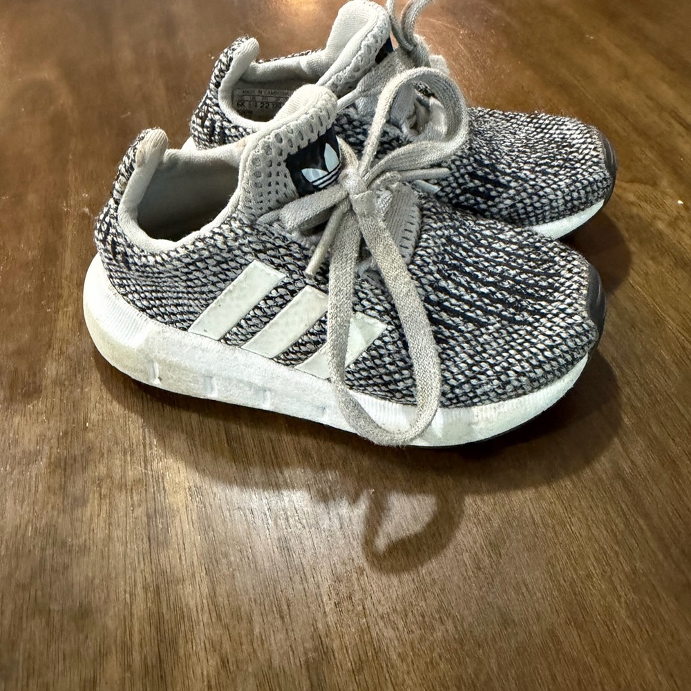 Adidas Kids Black and White Sneakers